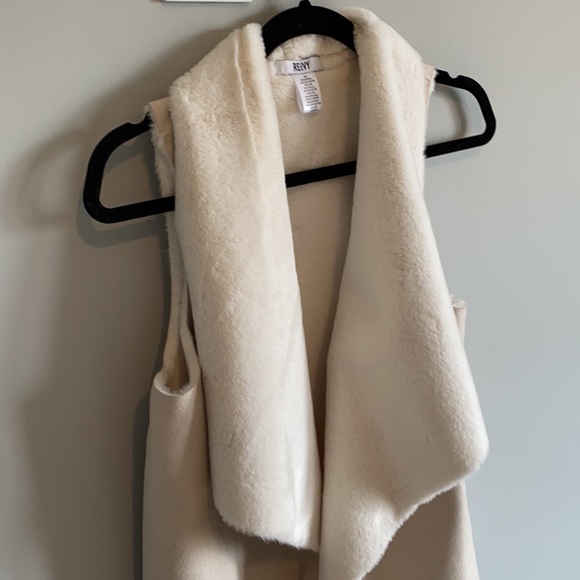 Saks 5th Ave. Fur/Suede Vest- S/M - Picture 2 of 4